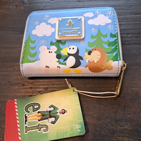 NWT Loungefly Elf Buddy and Friends Backpack and matching wallet - Picture 4 of 10